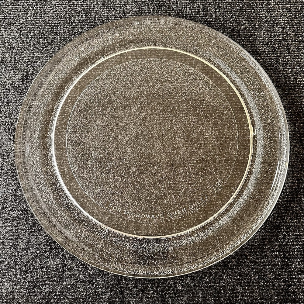 12.5" Glass Microwave Turntable Plate Y128 Replacement – 3-Peg Universal Tray